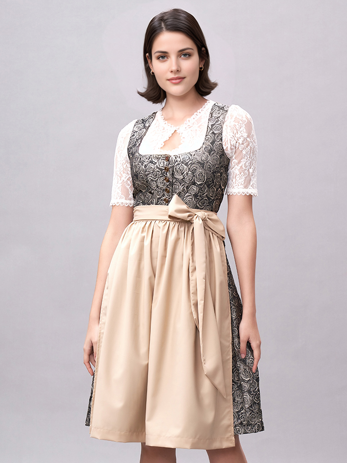 Dirndl Leder in Gelb
