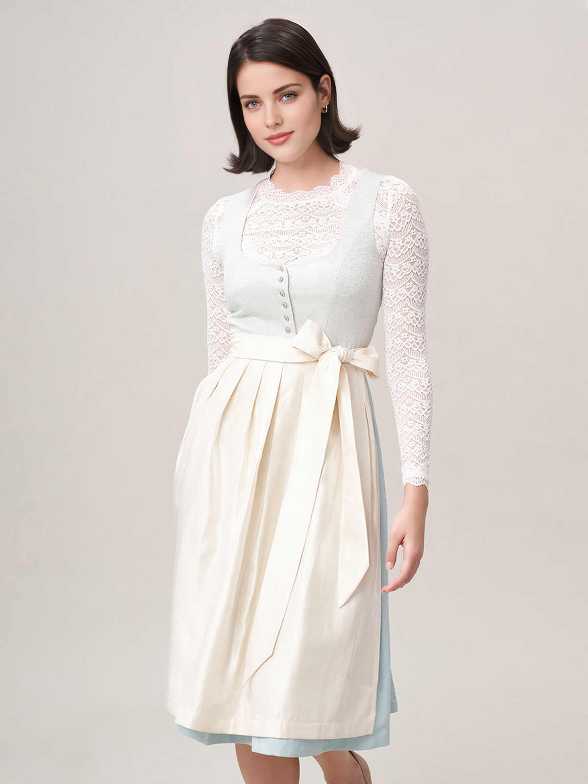 Modernes Dirndl in Blau – perfekt für festliche Anlässe