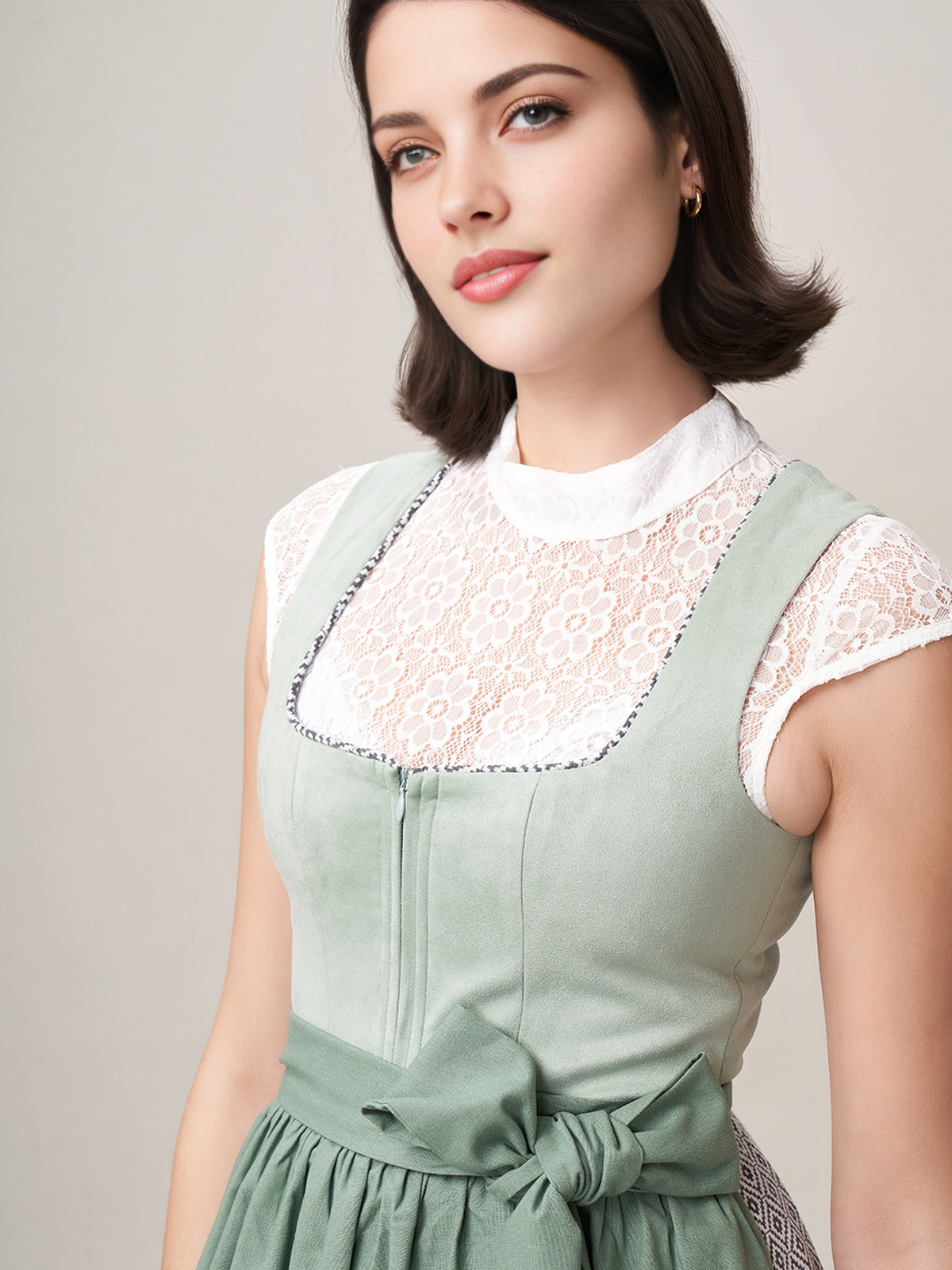 Braun Blaues Dirndl