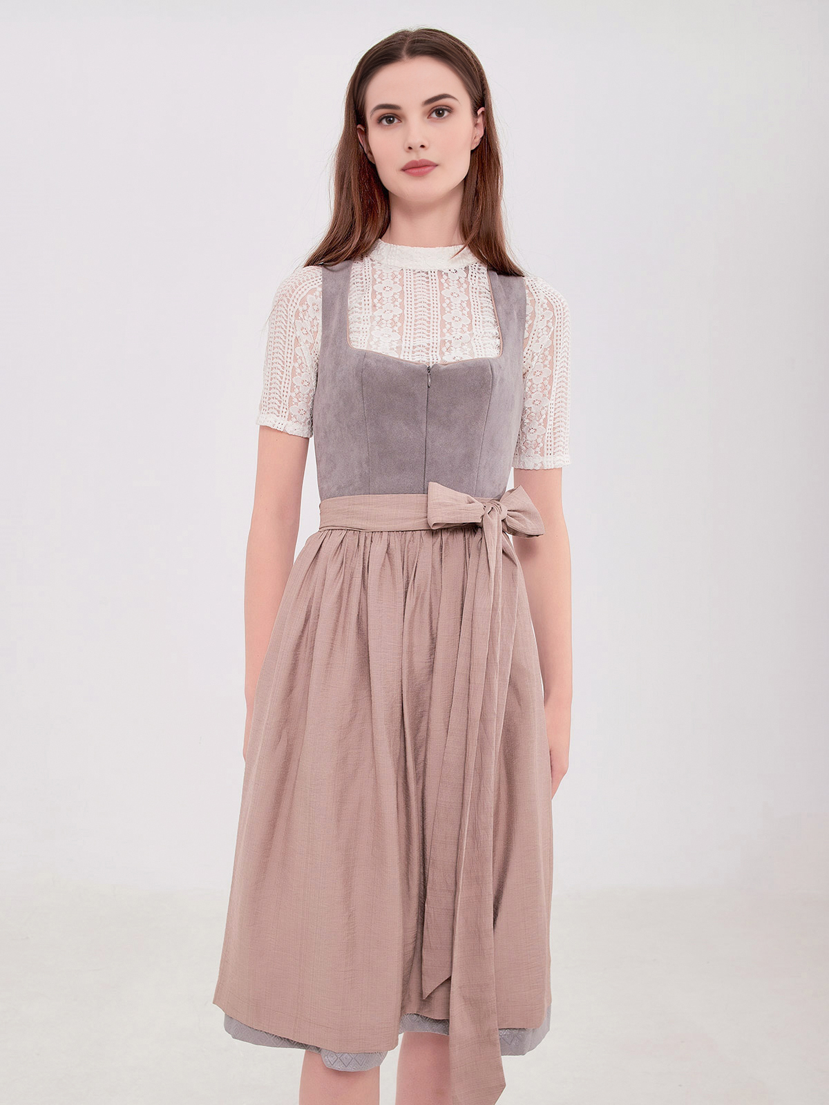 Dirndl Schwarz Rot Midi