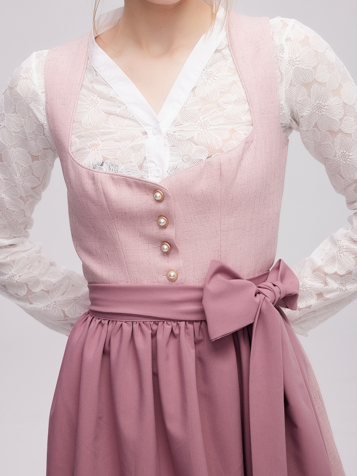Dirndl Blau Hochgeschlossen
