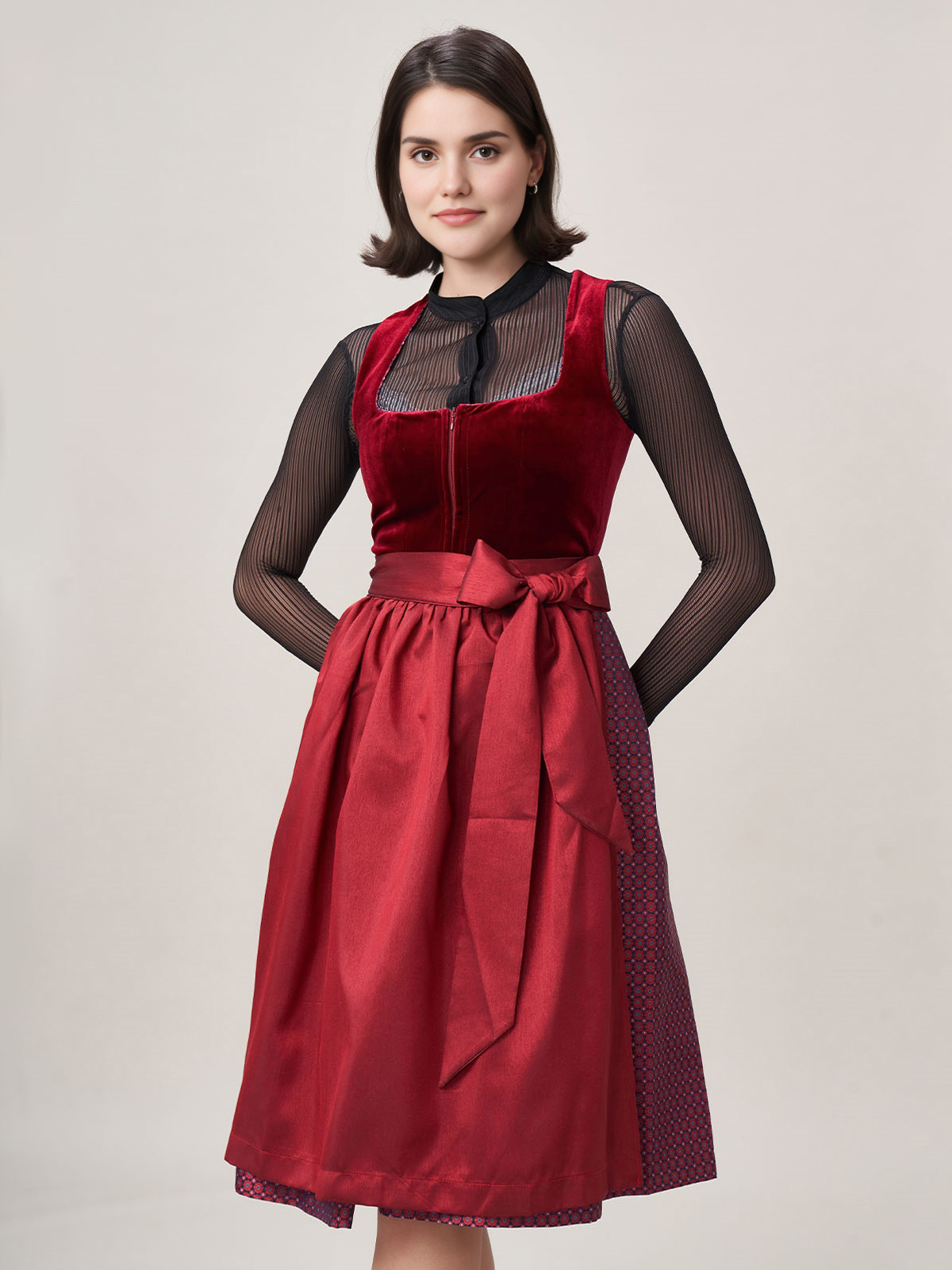 Modernes Dirndl in Rot